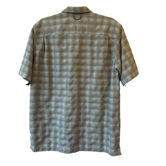 Eddie Bauer Relaxed Fit Men’s M Moisture Wicking Short Sleeve Plaid Shirt Hiking - Picture 2 of 13